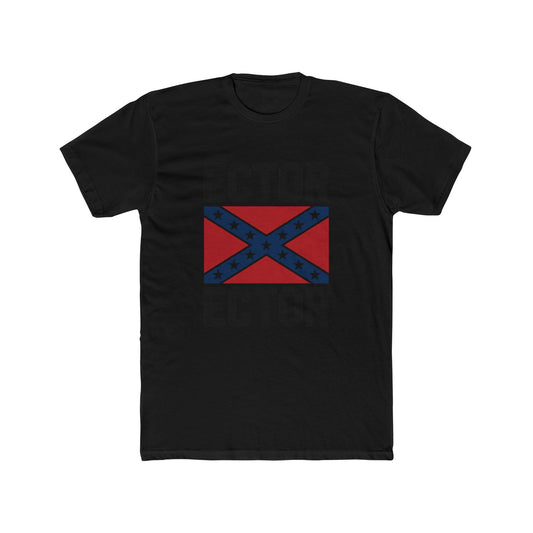 Bold Ector Confederate Flag T-Shirt - Unique Black Text Design for Proud Heritage Enthusiasts - Perfect Casual Wear