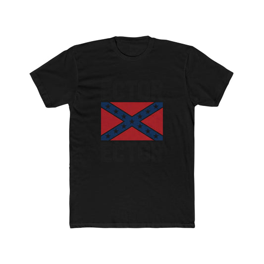 Bold Ector Confederate Flag T-Shirt - Unique Black Text Design for Proud Heritage Enthusiasts - Perfect Casual Wear