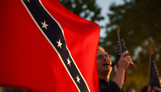 confederate flag somebody yelling in background