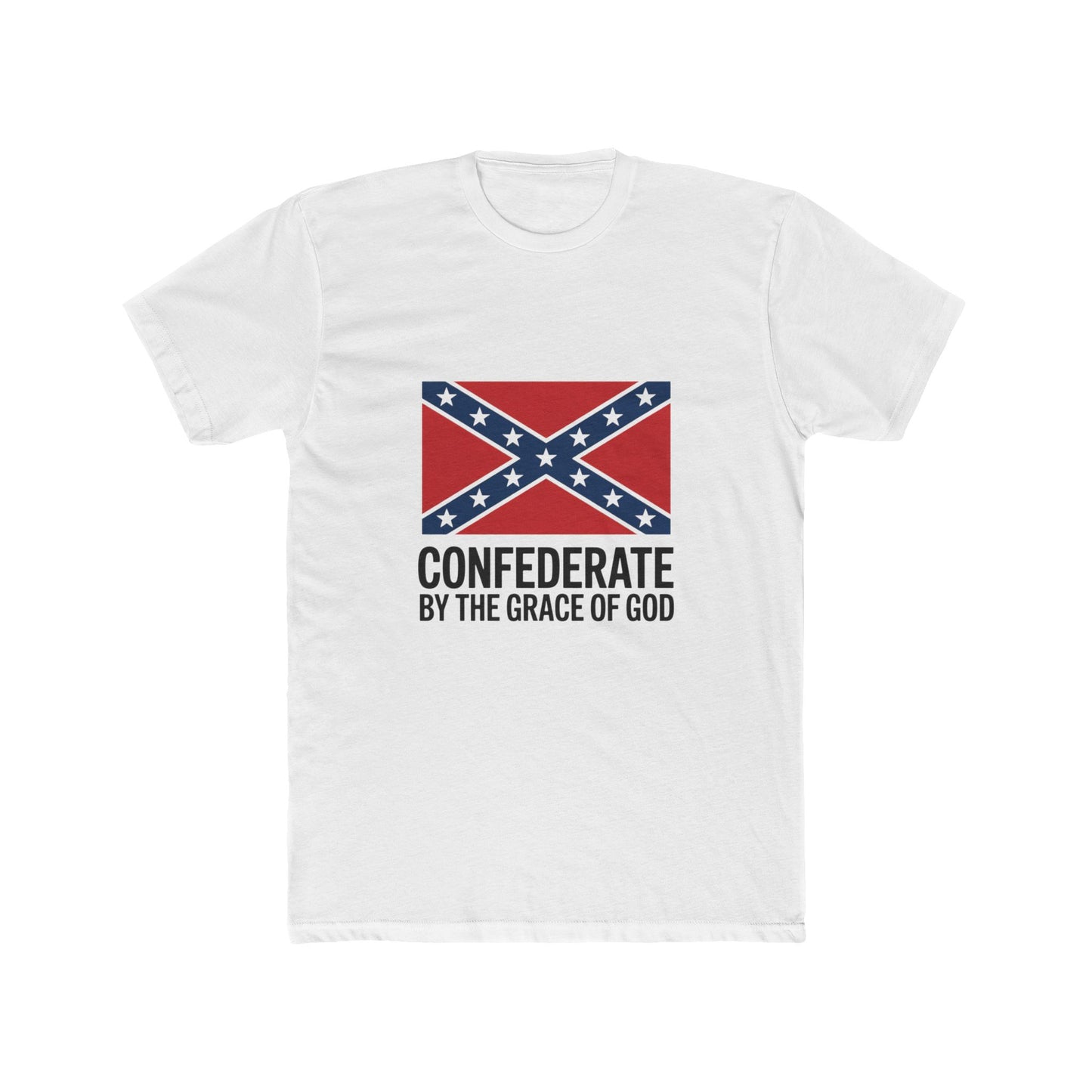 Confederate by the Grace of God T-Shirt  Classic Rebel Flag Design  Unisex Cotton Tee for Proud Southerners  100 Cotton Comfort