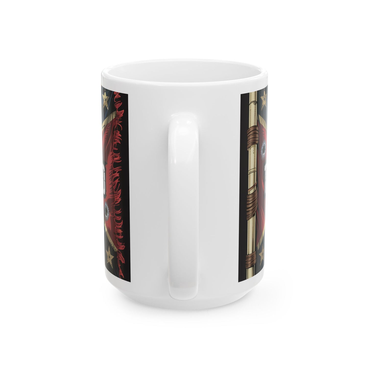 Ceramic Mug - 'Too Old to Cancel Us' Confederate Flag Bullet Hole Design (11oz, 15oz)