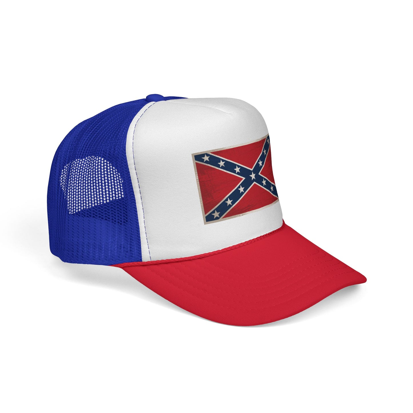 Trucker Hat - Distressed Confederate Flag Hat