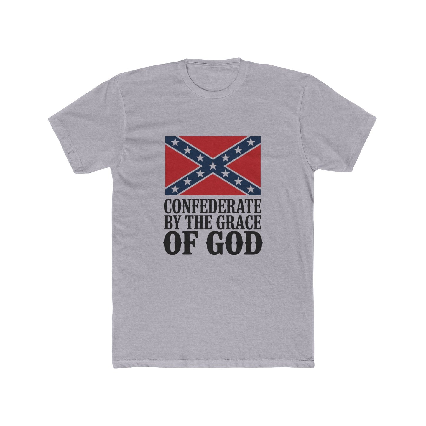 Confederate by the Grace of God T-Shirt - Clean Vector Rebel Flag Design  Stylish Unisex Cotton Tee for Everyday Wear