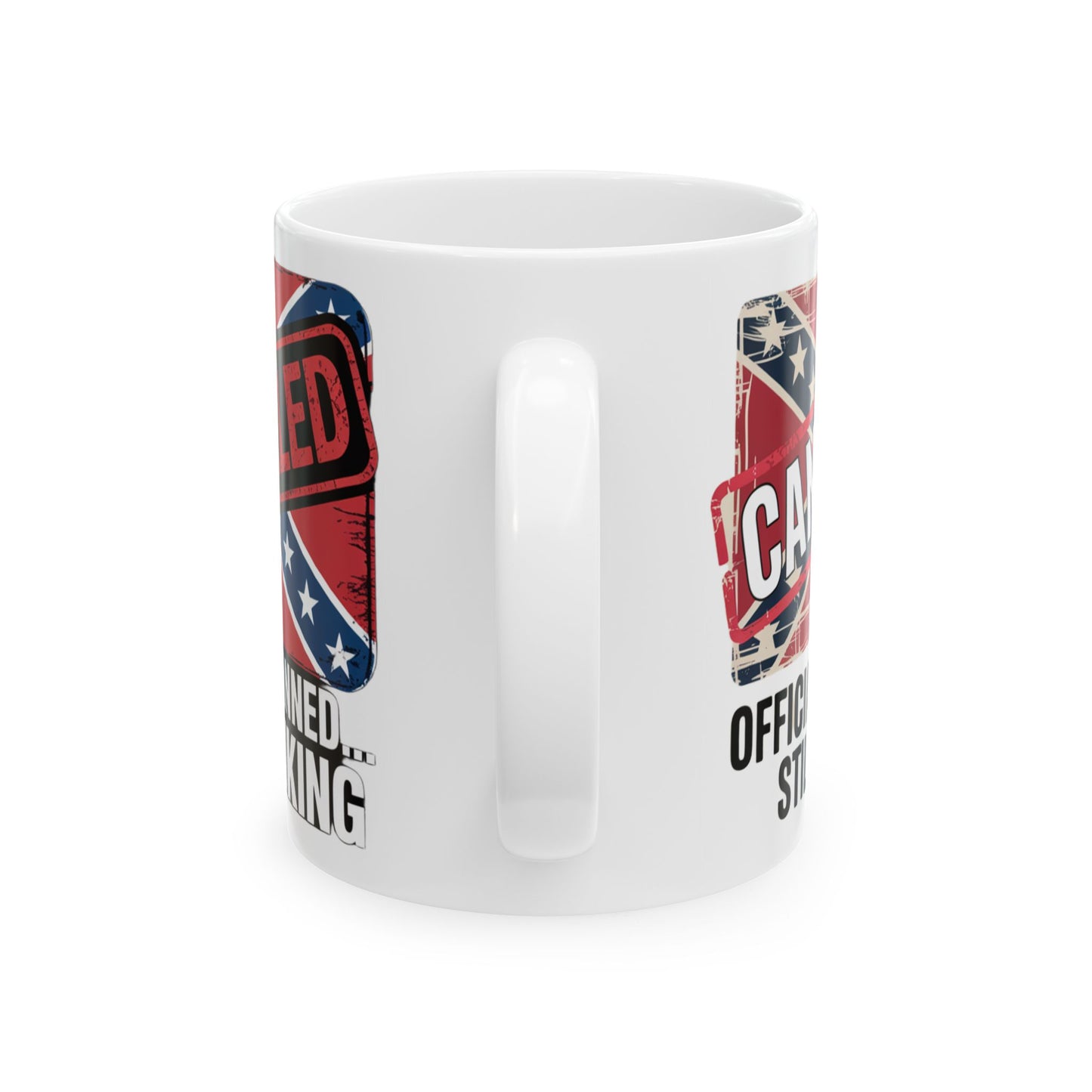 Ceramic Mug — “Cancelled” Distressed Flag Novelty Coffee Mug