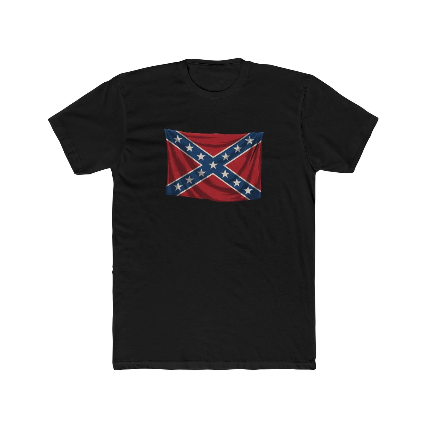 Heritage Not Hate T-Shirt - Confederate Flag Design in Misty Georgia Cotton Field - Vintage Style Tee for Proud Southerners