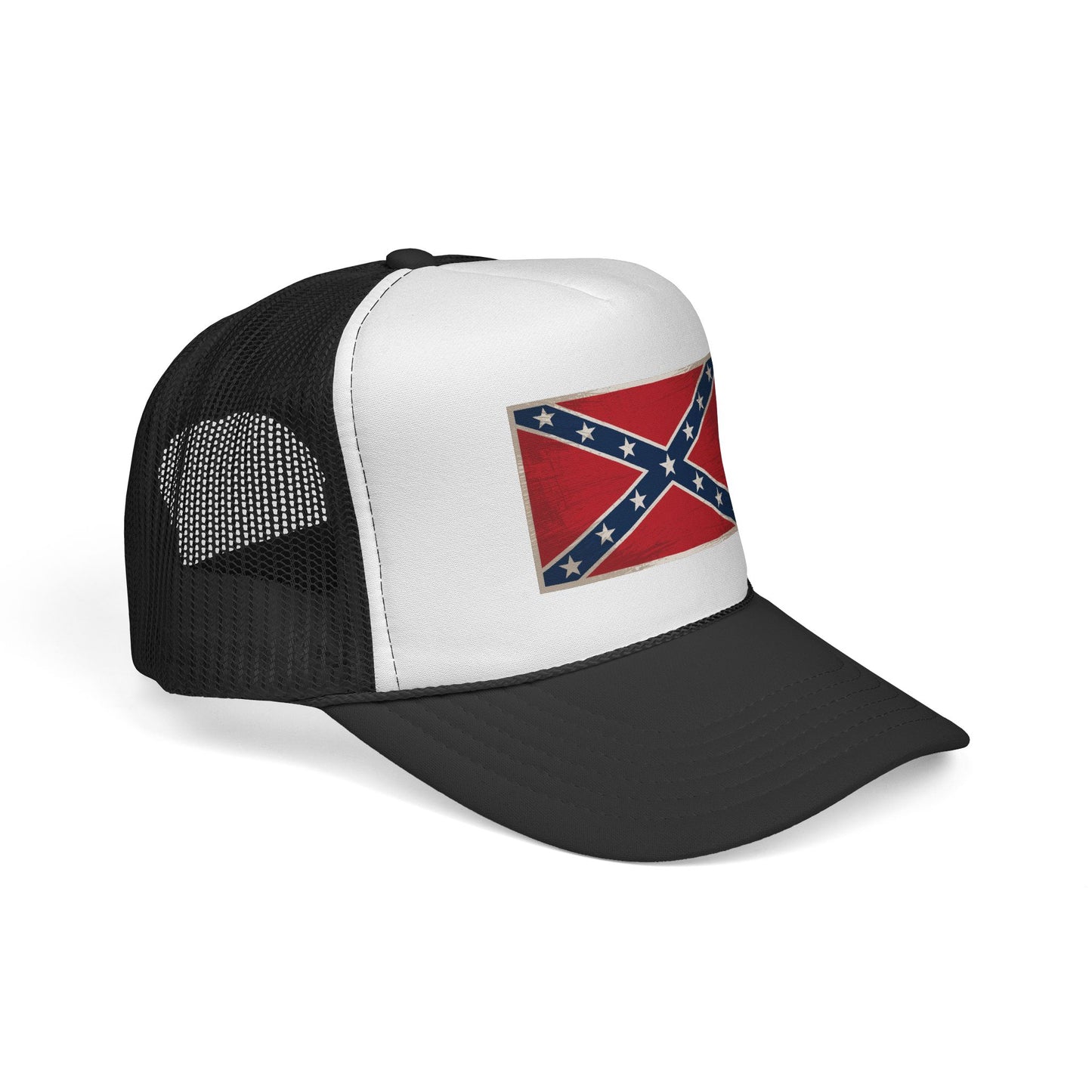 Trucker Hat - Distressed Confederate Flag Hat