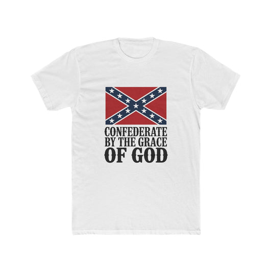 Confederate by the Grace of God T-Shirt - Clean Vector Rebel Flag Design  Stylish Unisex Cotton Tee for Everyday Wear