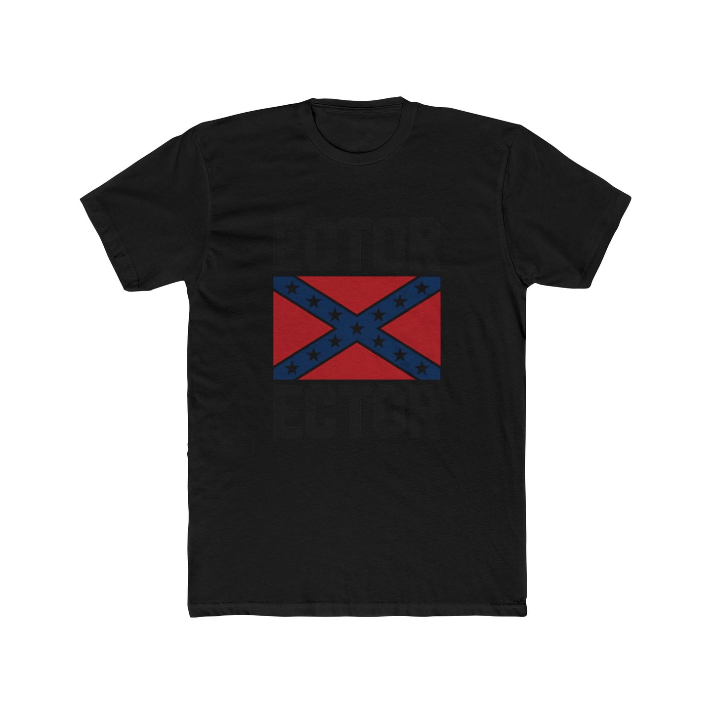 Bold Ector Confederate Flag T-Shirt - Unique Black Text Design for Proud Heritage Enthusiasts - Perfect Casual Wear