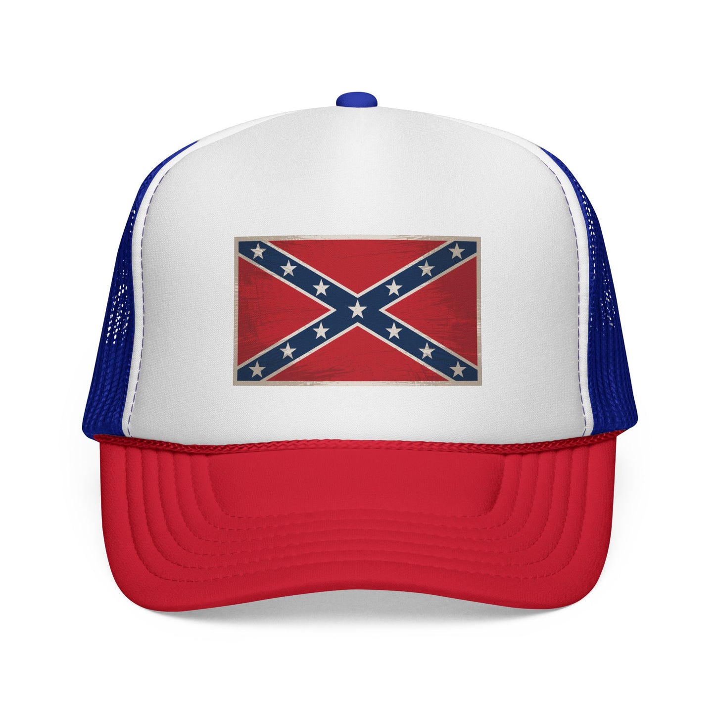 Trucker Hat - Distressed Confederate Flag Hat