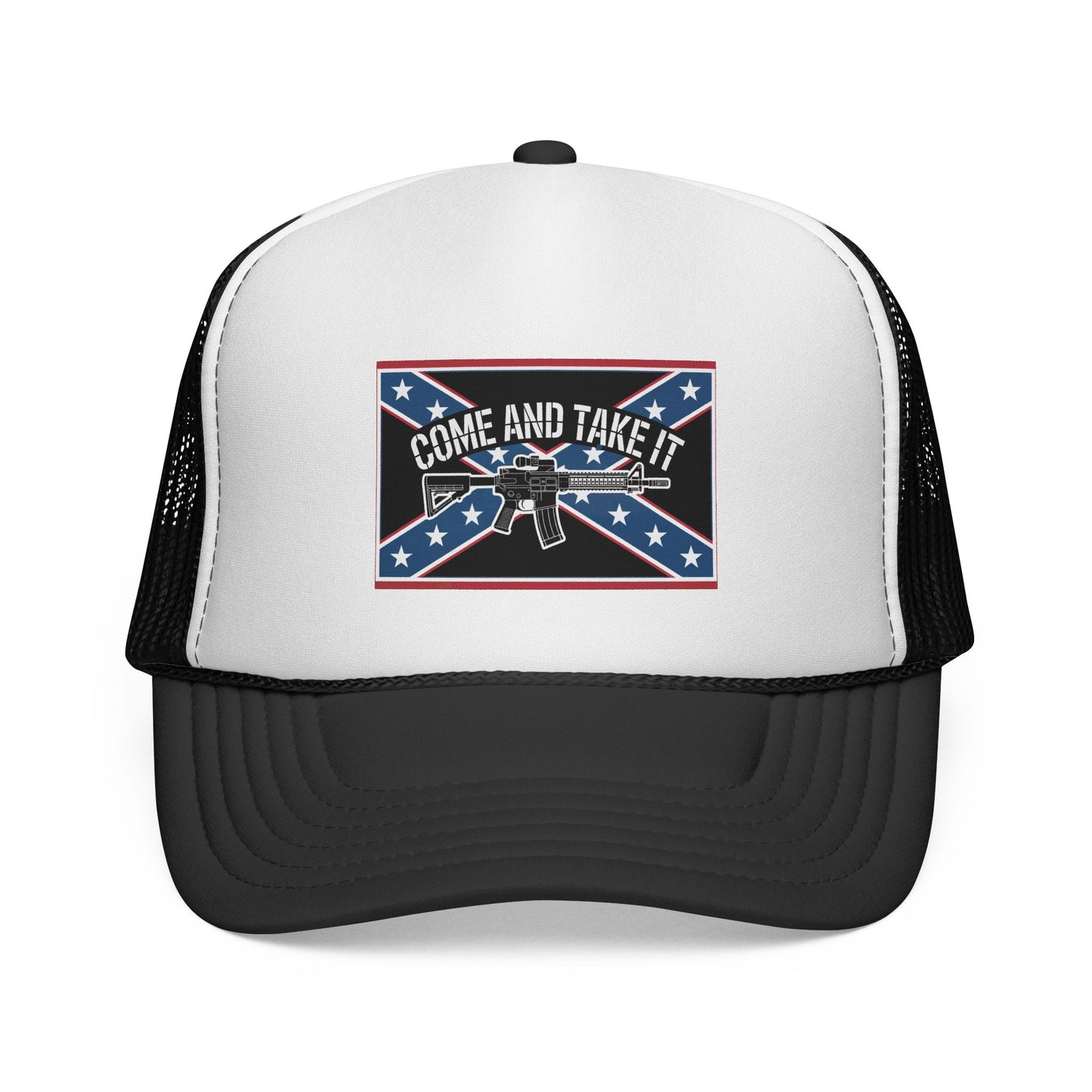 Trucker Cap — "Come And Take It" Confederate Flag Rifle Patch