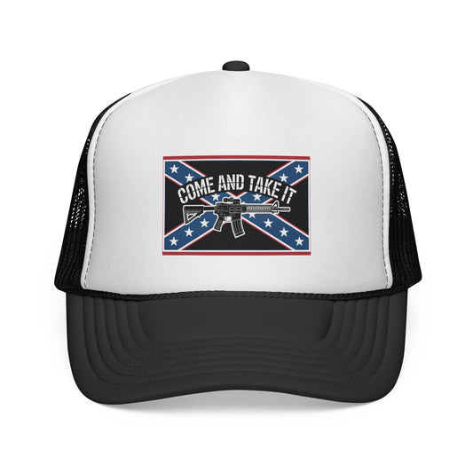 Trucker Cap — "Come And Take It" Confederate Flag Rifle Patch