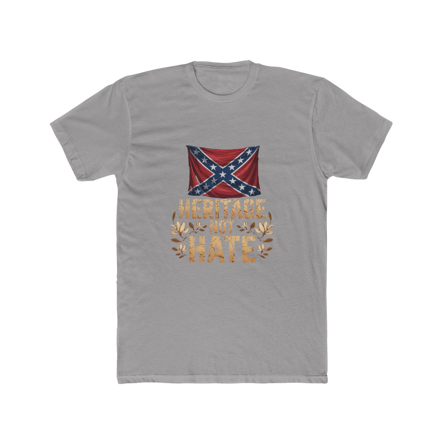 Heritage Not Hate T-Shirt  Confederate Flag Design  Vintage Georgia Cotton Field  Magnolia Blossoms  Unique Apparel