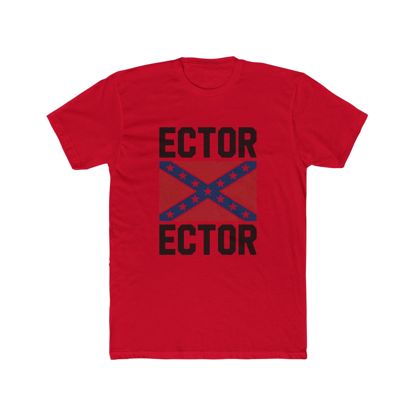 Bold Ector Confederate Flag T-Shirt - Unique Black Text Design for Proud Heritage Enthusiasts - Perfect Casual Wear