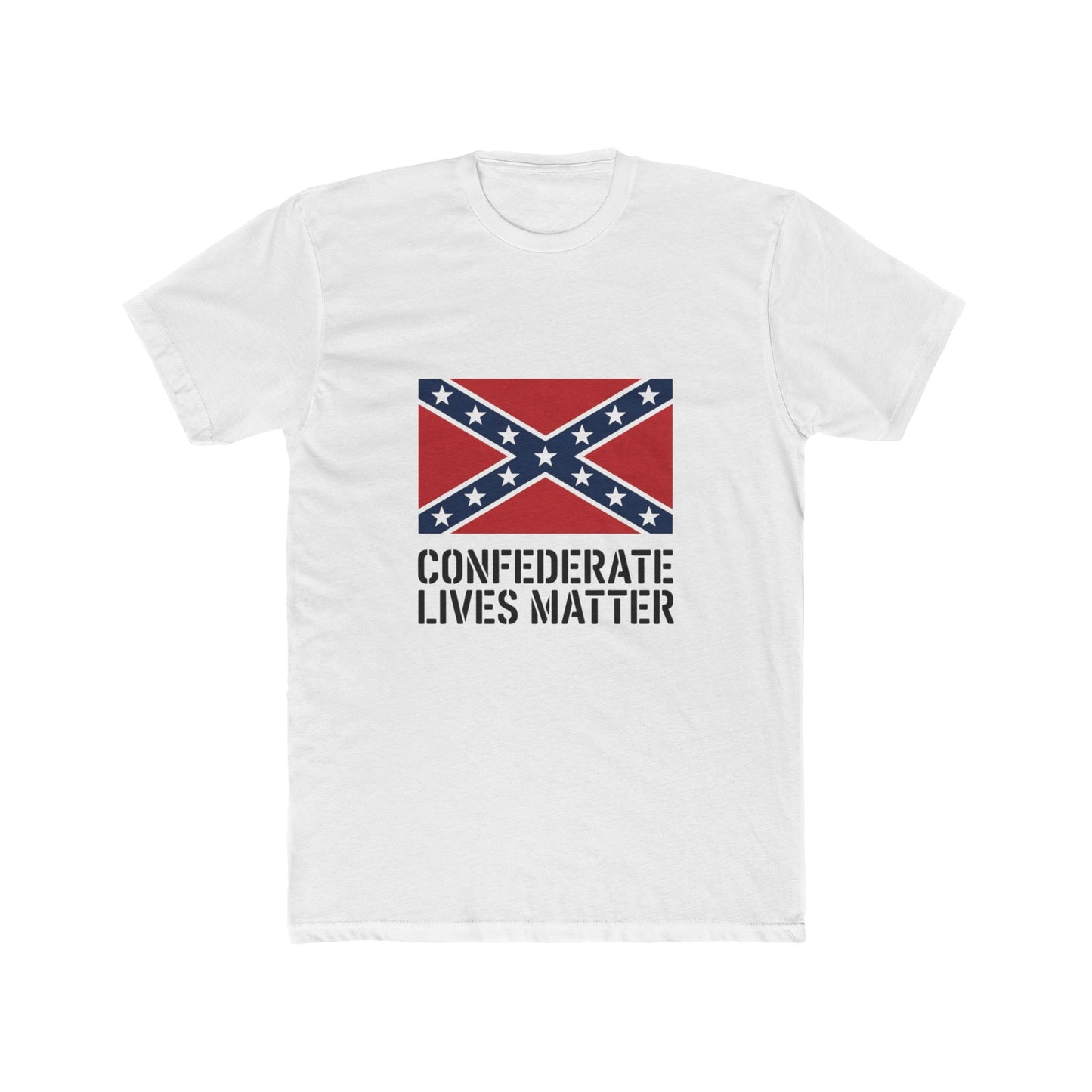 Bold Confederate Lives Matter T-Shirt - Rebel Flag Icon with Stencil Text - Perfect for Proud Southerners & History Buffs