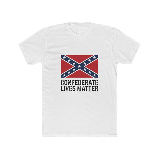 Bold Confederate Lives Matter T-Shirt - Rebel Flag Icon with Stencil Text - Perfect for Proud Southerners & History Buffs