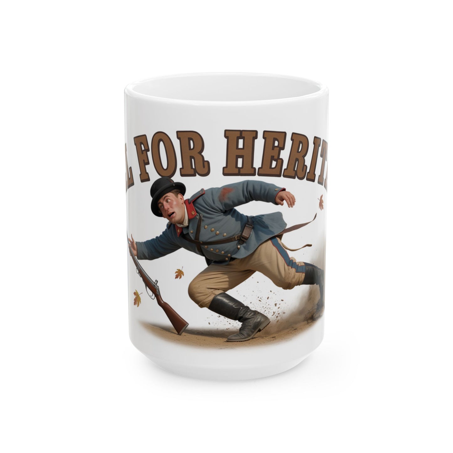 “For Herbie” Vintage Soldier Ceramic Mug — Funny Retro Military Coffee Cup (11oz/15oz)