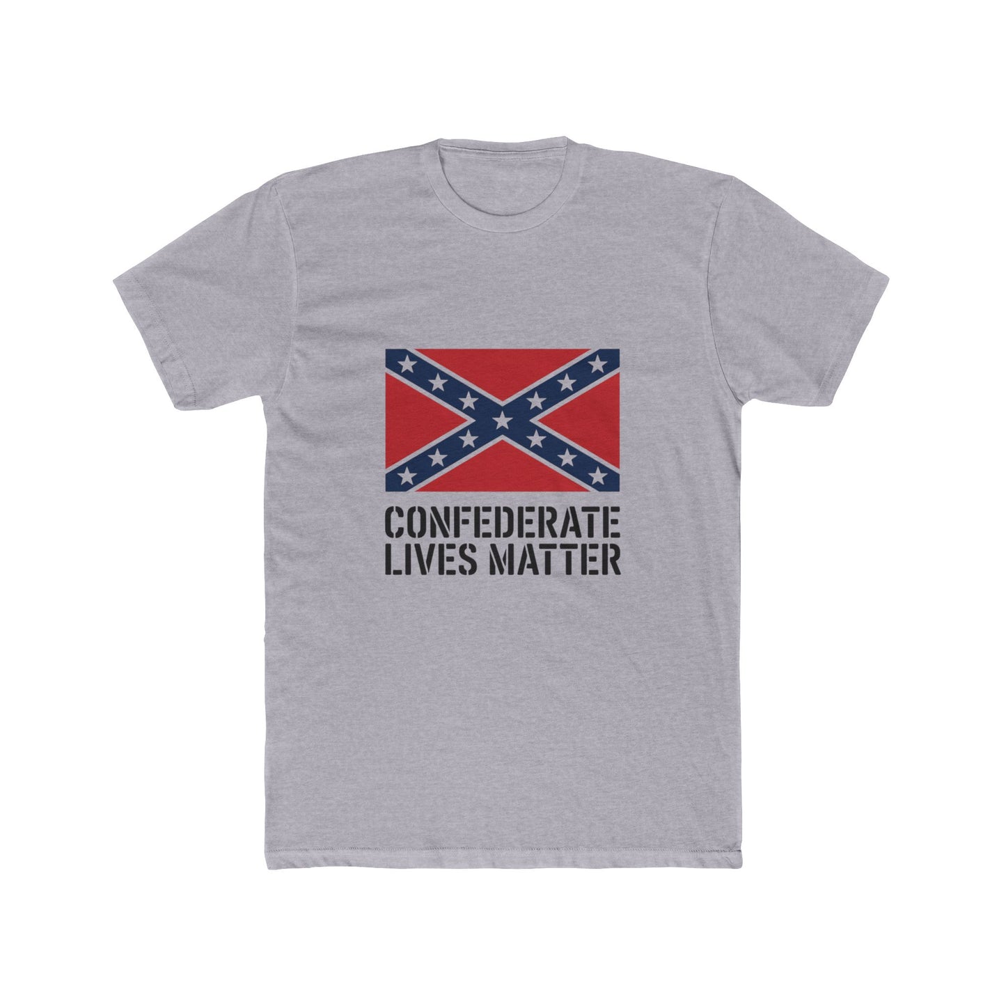 Bold Confederate Lives Matter T-Shirt - Rebel Flag Icon with Stencil Text - Perfect for Proud Southerners & History Buffs