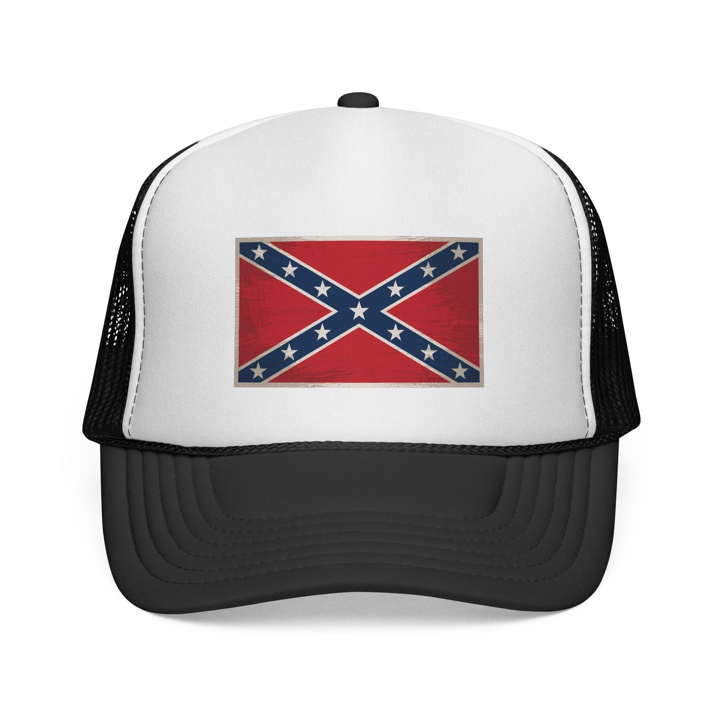 Trucker Hat - Distressed Confederate Flag Hat