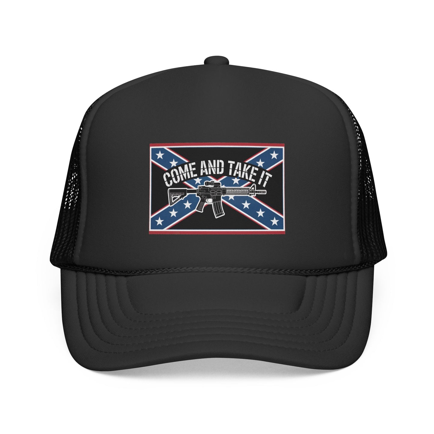 Trucker Cap — "Come And Take It" Confederate Flag Rifle Patch