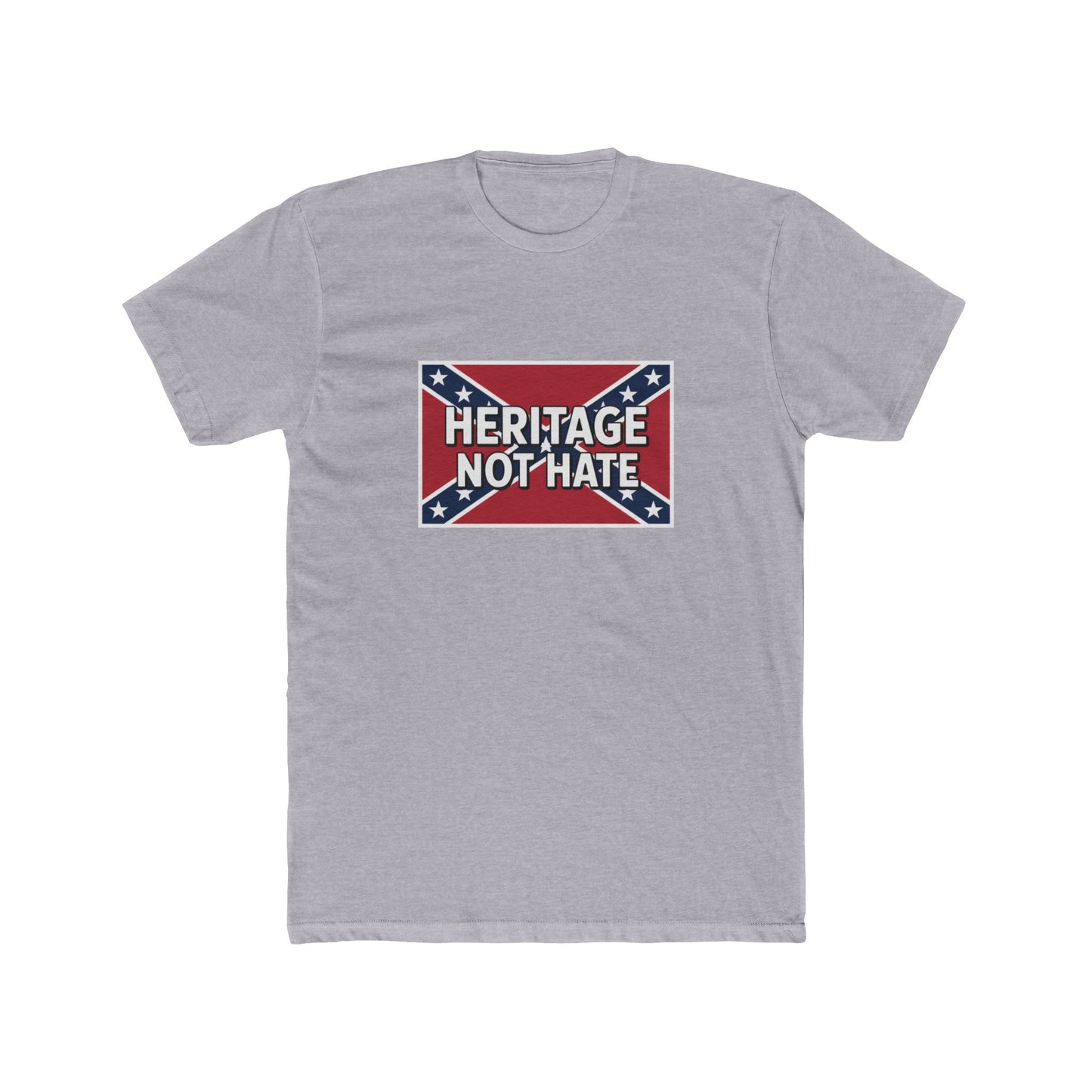 Heritage Not Hate T-Shirt - Bold Confederate Flag Design for Proud Heritage Lovers - Unisex Cotton Crew Tee
