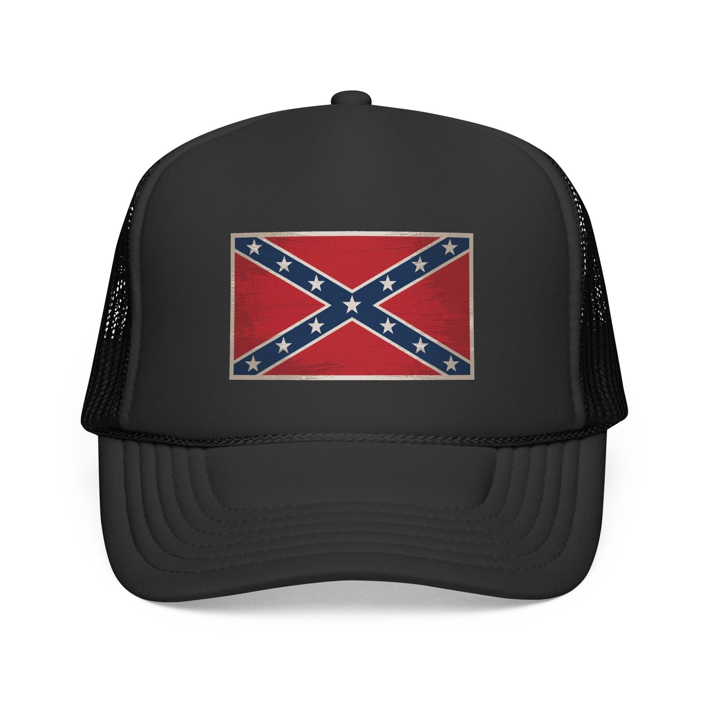 Trucker Hat - Distressed Confederate Flag Hat