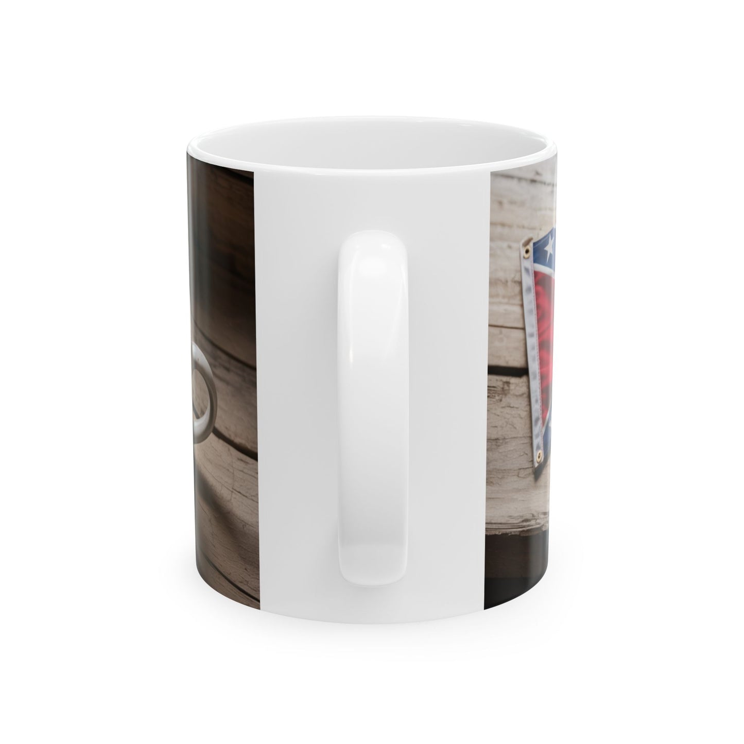 Ceramic Mug — "Offensive? Blame Caffeine" Coffee Mug with Flag Design