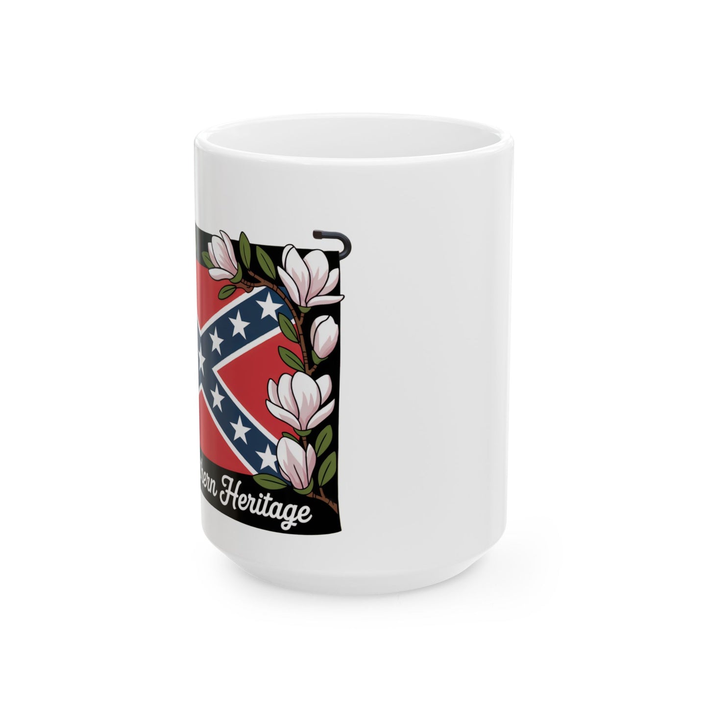 Ceramic Mug — Southern Heritage Floral Flag Design (11oz, 15oz)