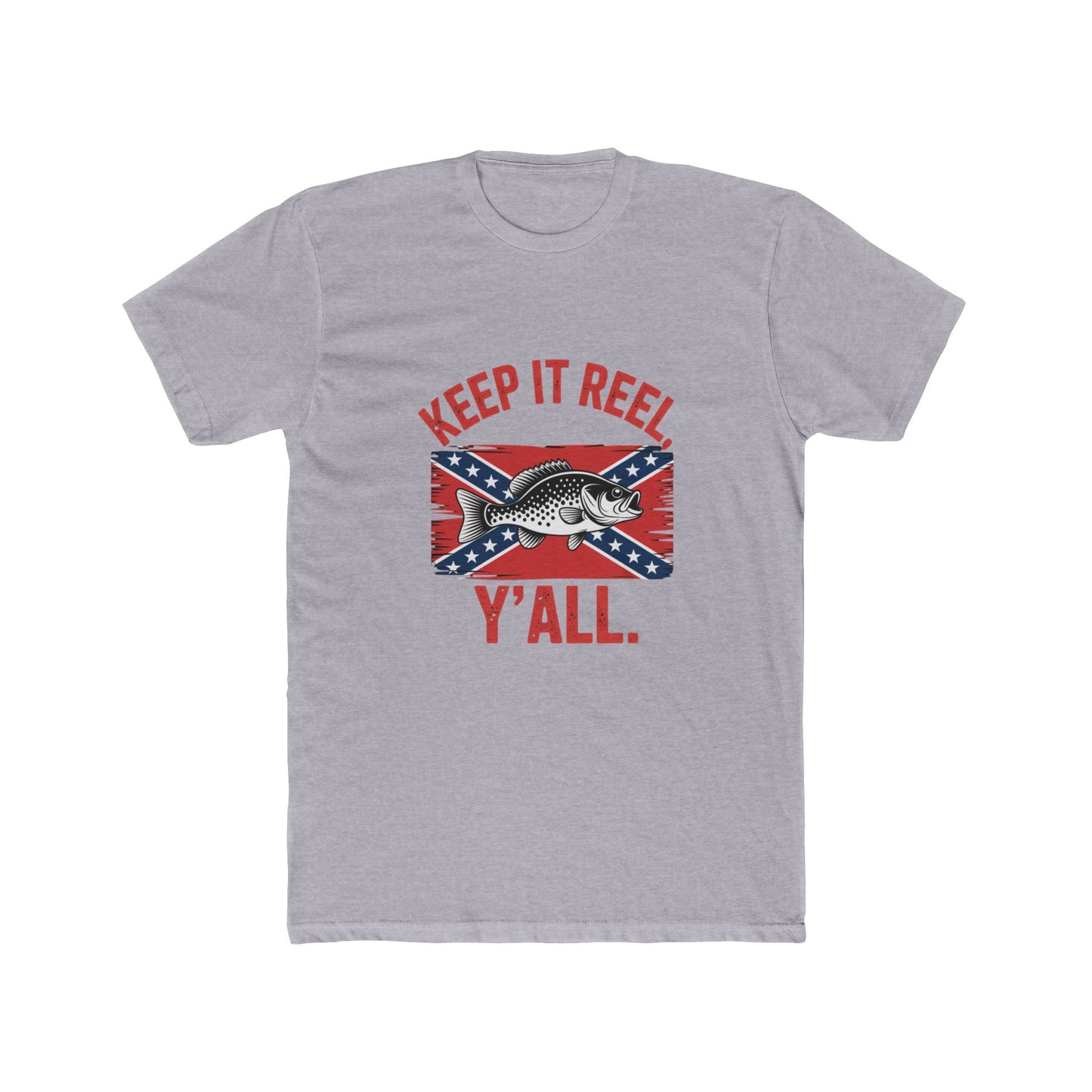 Keep It Reel, Yall - Distressed Confederate Flag T-Shirt with Crappie Fish Design  Unique Southern Fishing Apparel