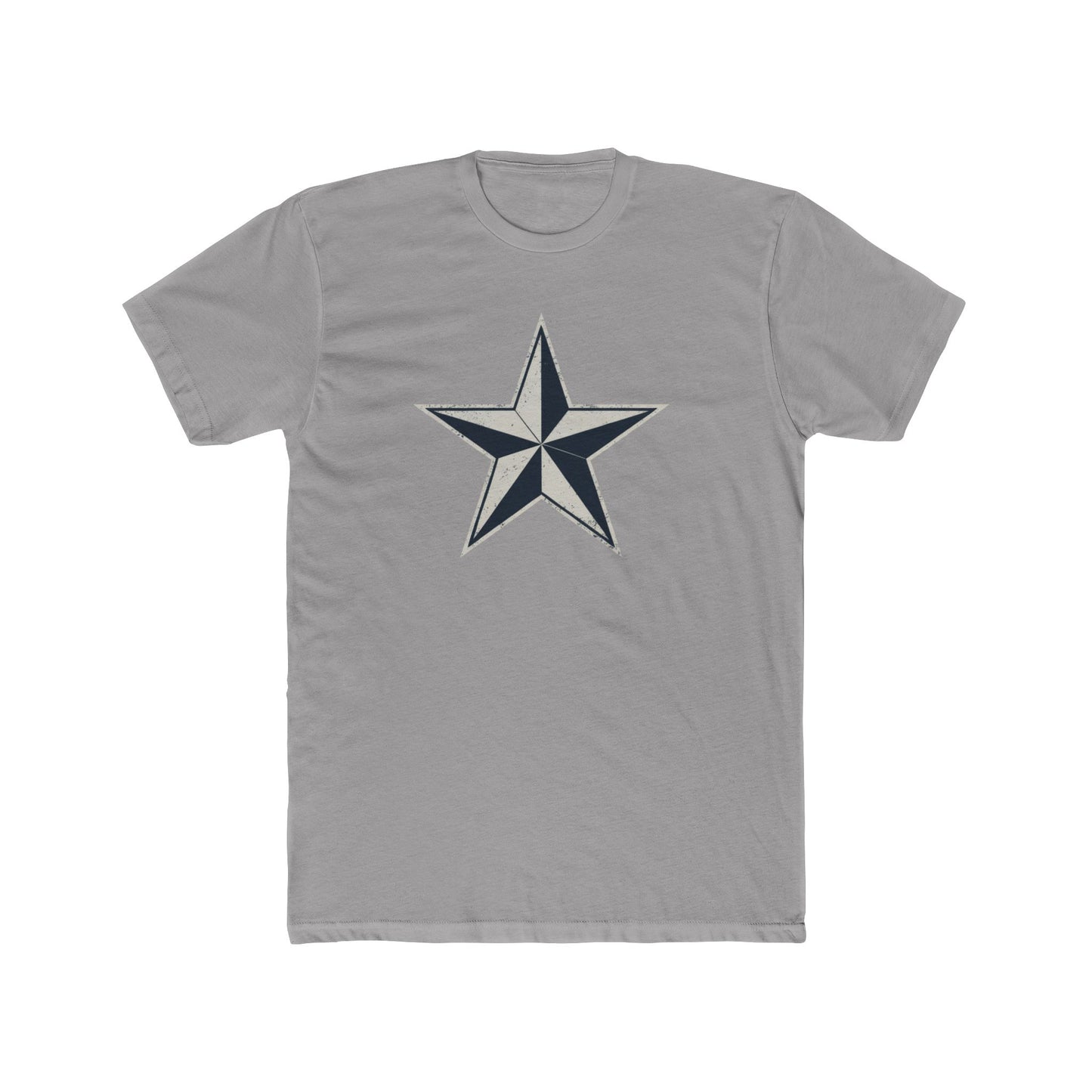 Gray Bonnie Blue Flag t-shirt with a bold black and white star graphic on the front