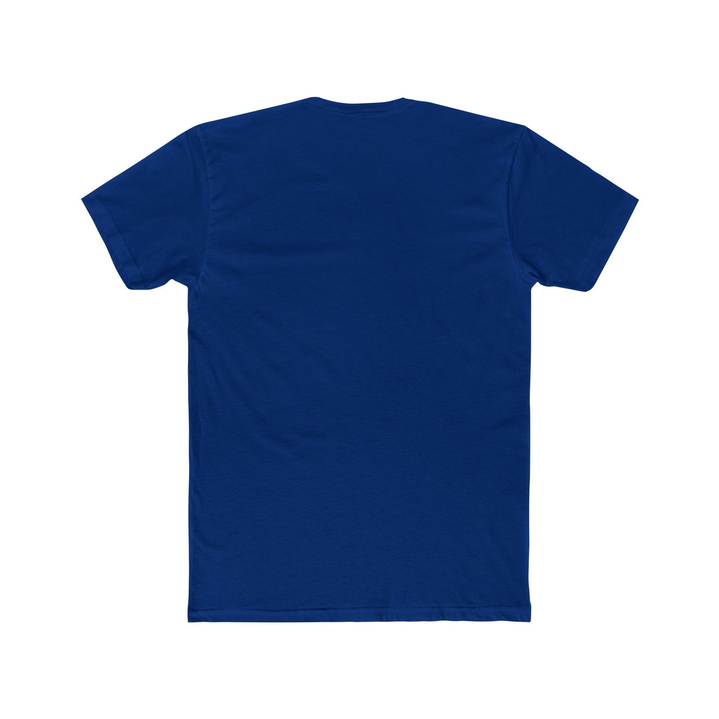 Back view of plain blue Bonnie Blue Flag t-shirt by with short sleeves and crew neck