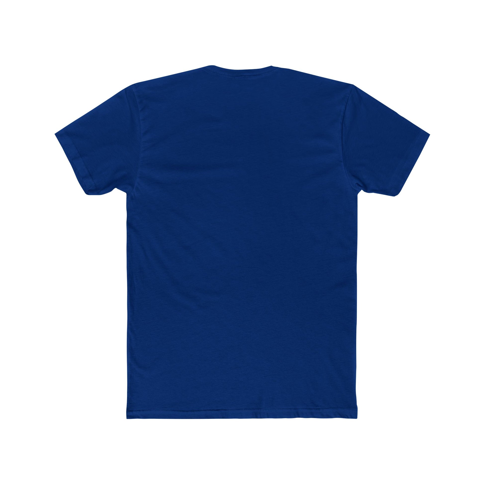 Back view of plain blue Bonnie Blue Flag t-shirt by with short sleeves and crew neck