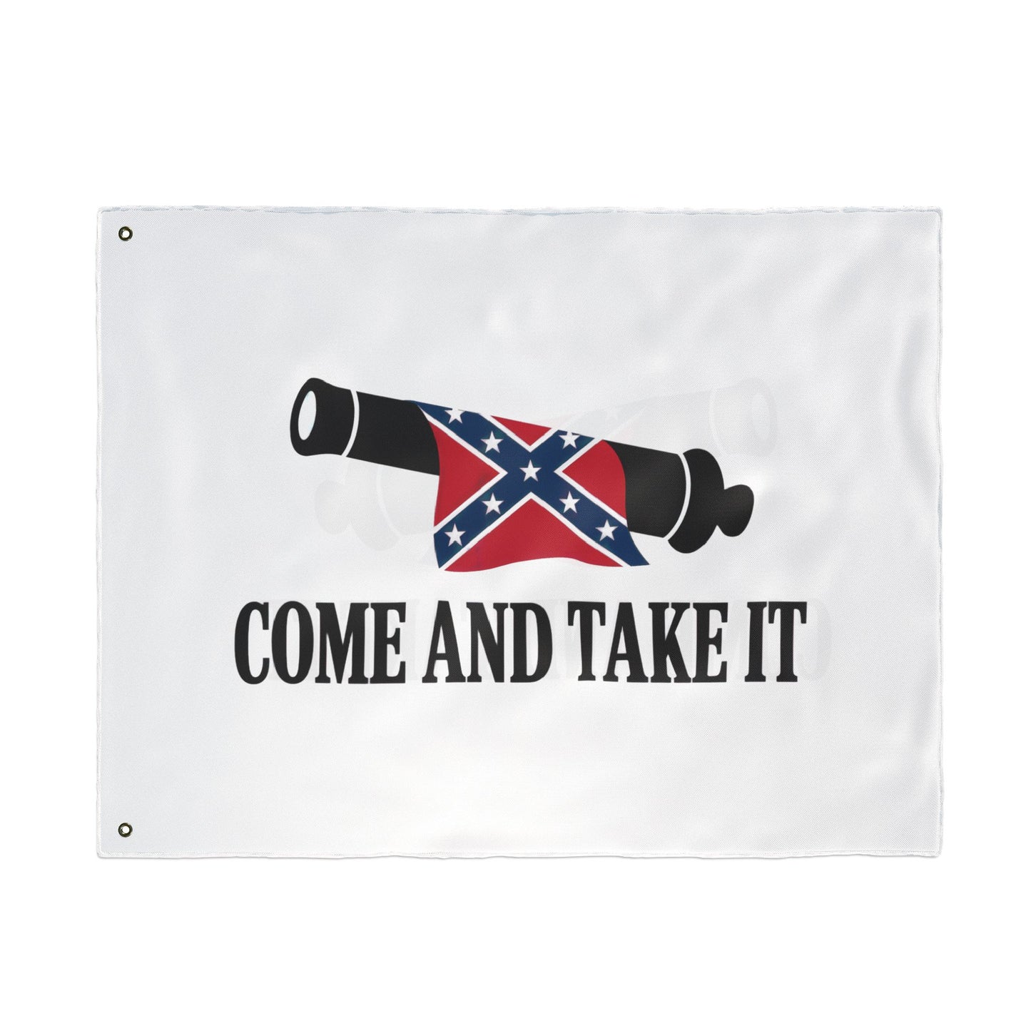 home decor Confederate Come and Take It flag with cannon and crossed stars design