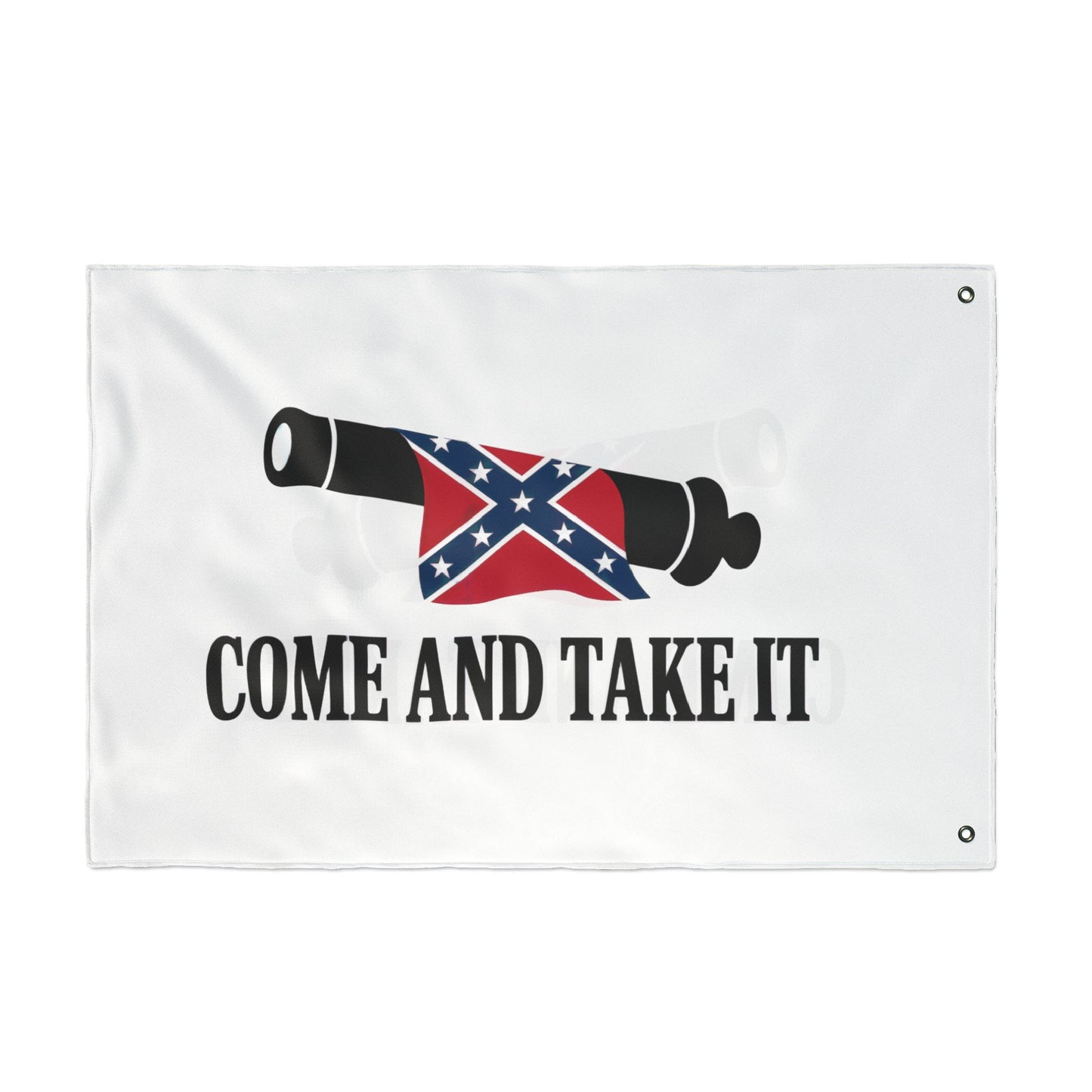 home decor Confederate Come and Take It flag featuring a cannon with Confederate flag design