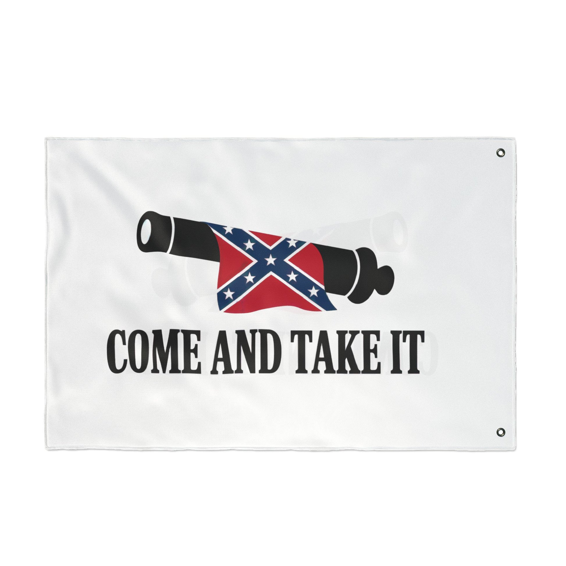 home decor Confederate Come and Take It flag featuring a cannon with Confederate flag design