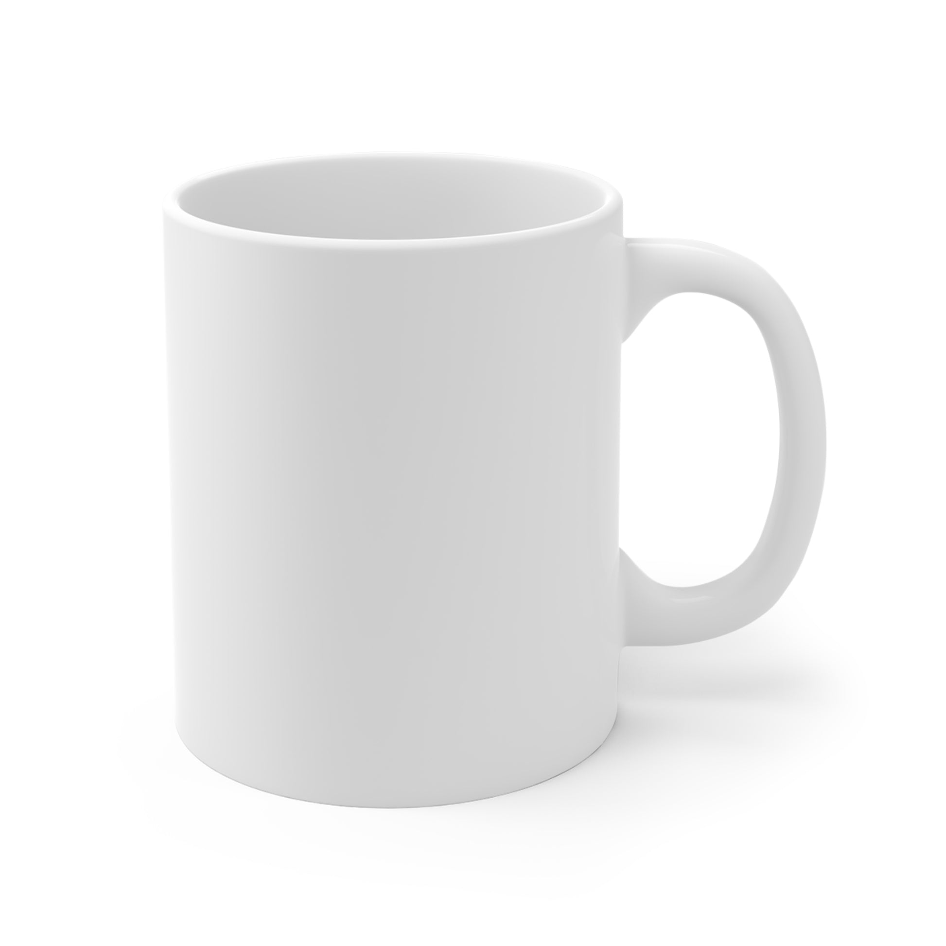 Plain white ceramic mug suitable for custom printing like Confederate flag coffee mug