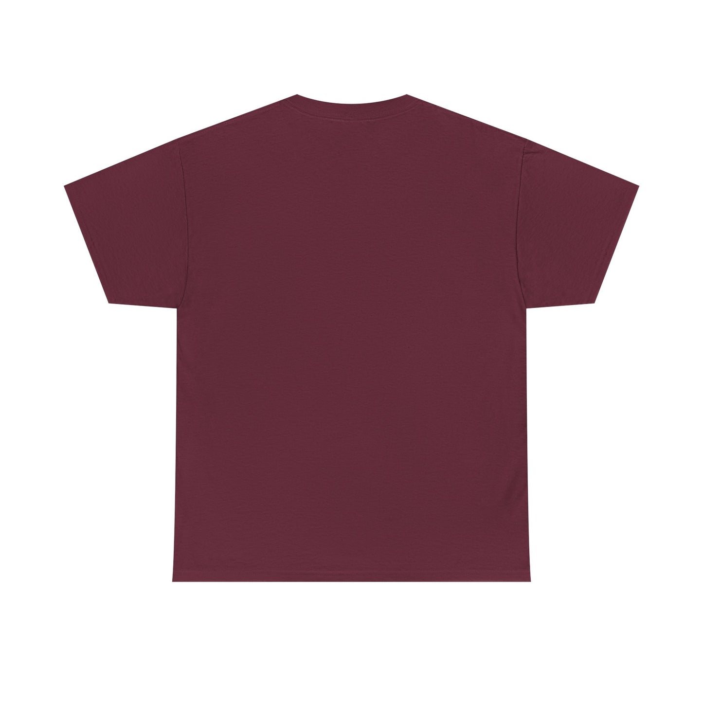 Back view of plain maroon t-shirt by suitable for casual wear Confederate flag t-shirt