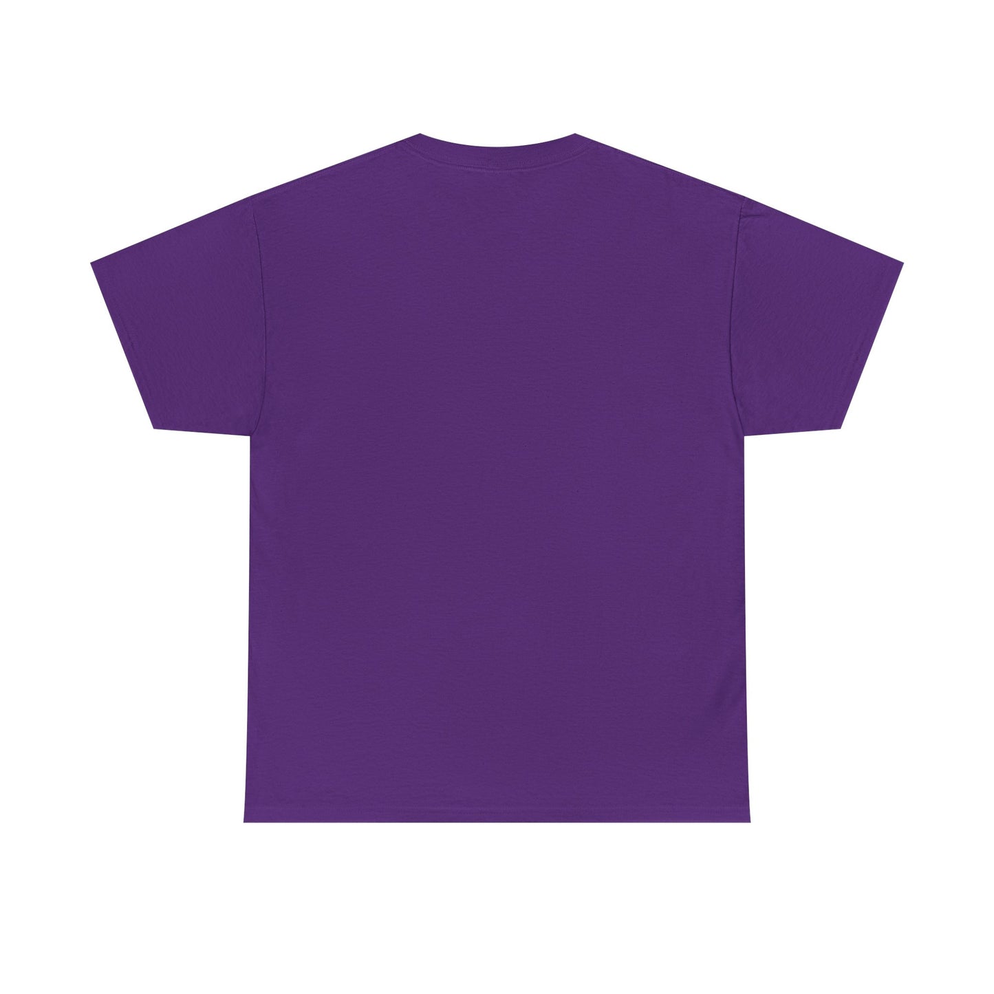 Purple t-shirt plain back view without design or graphics