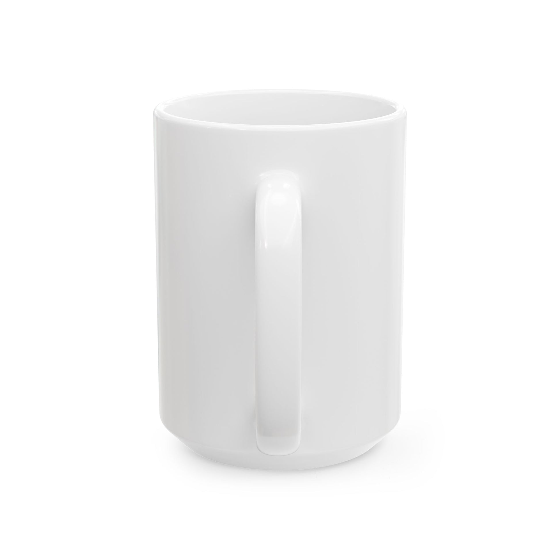 White heritage not hate coffee mug  with a simple handle and clean design