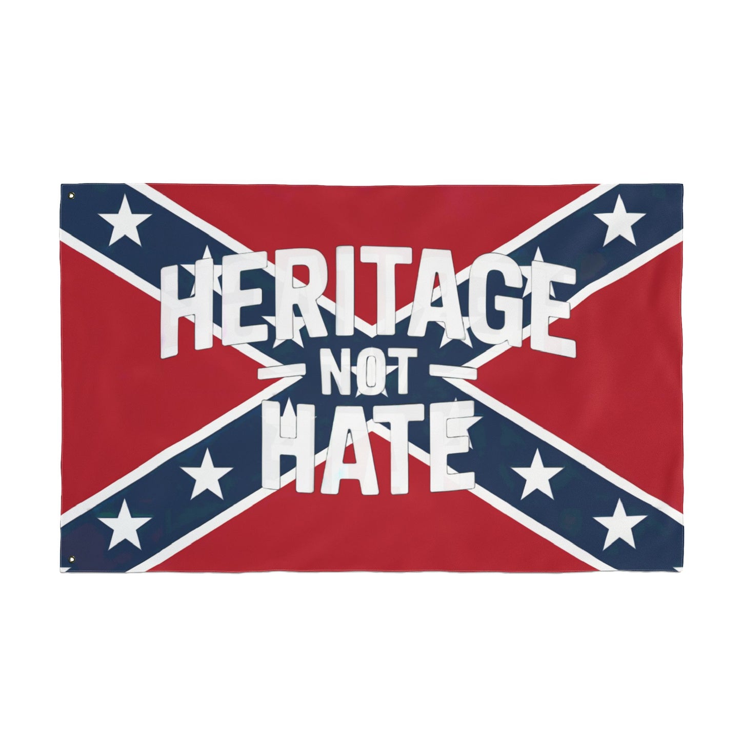 Heritage not hate flag with Confederate design on red background for home decor