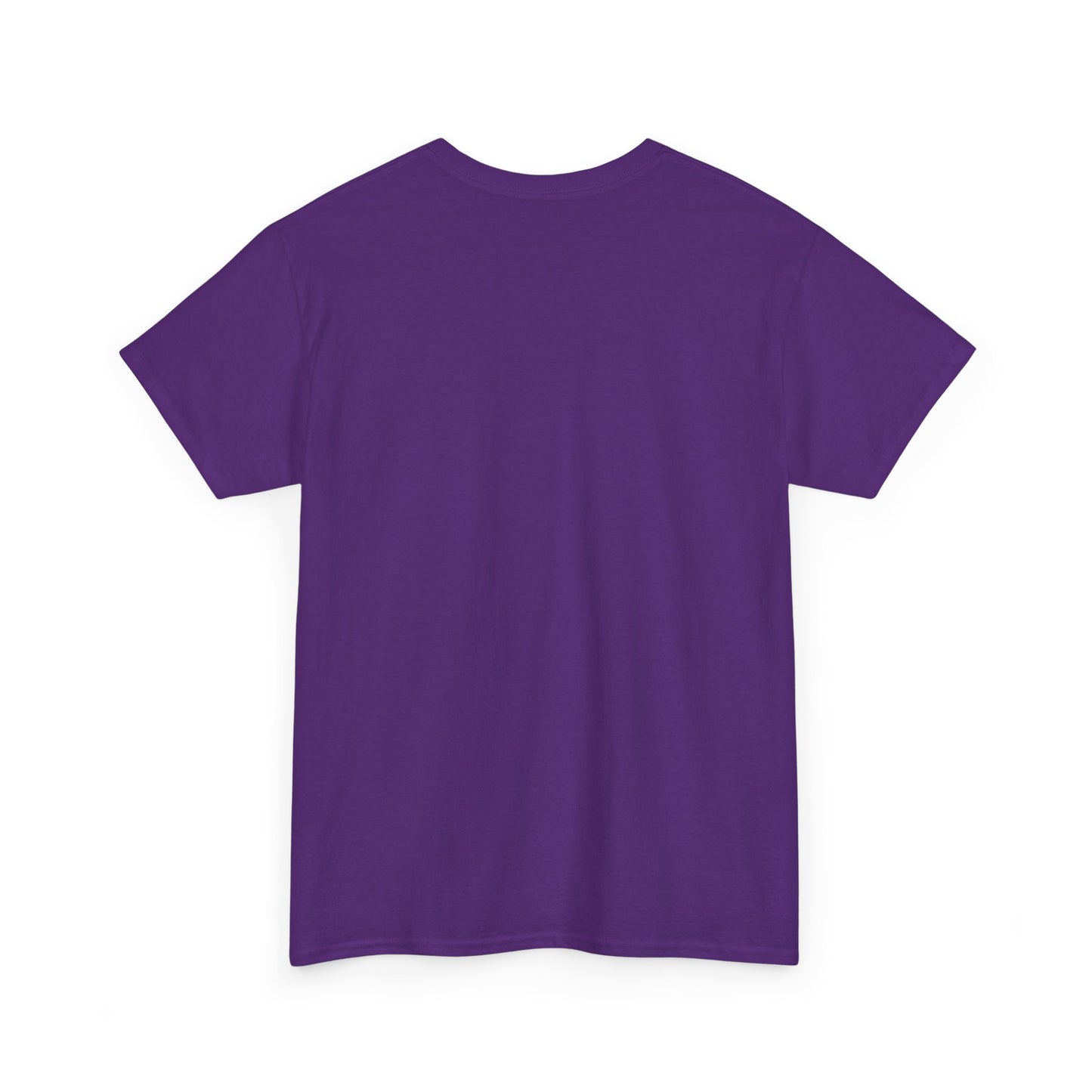 Purple plain t-shirt back view for Rebel Till Death t-shirt design