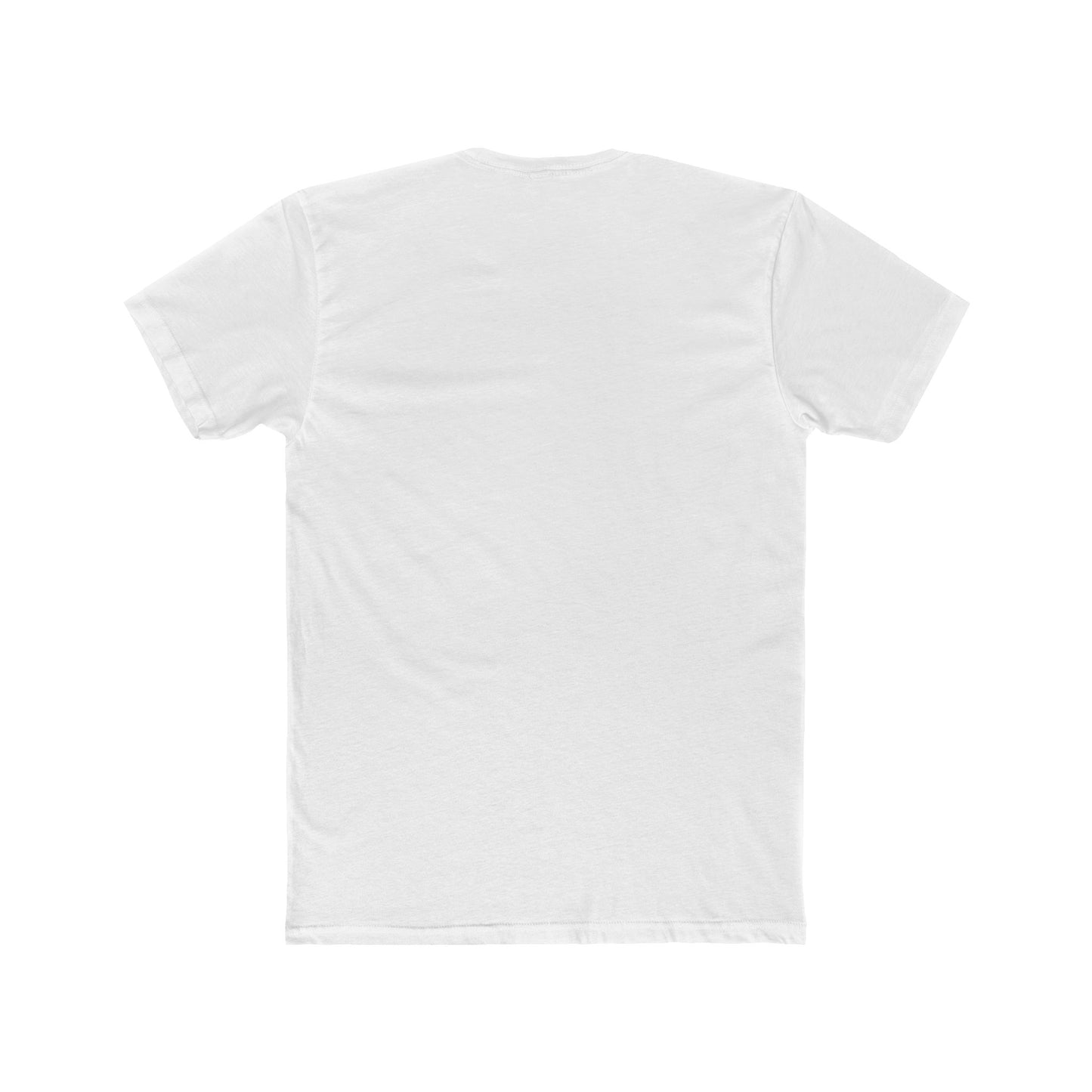 Plain white t-shirt from shown from the back for rebel flag camo t-shirt design
